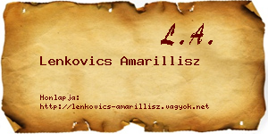 Lenkovics Amarillisz névjegykártya